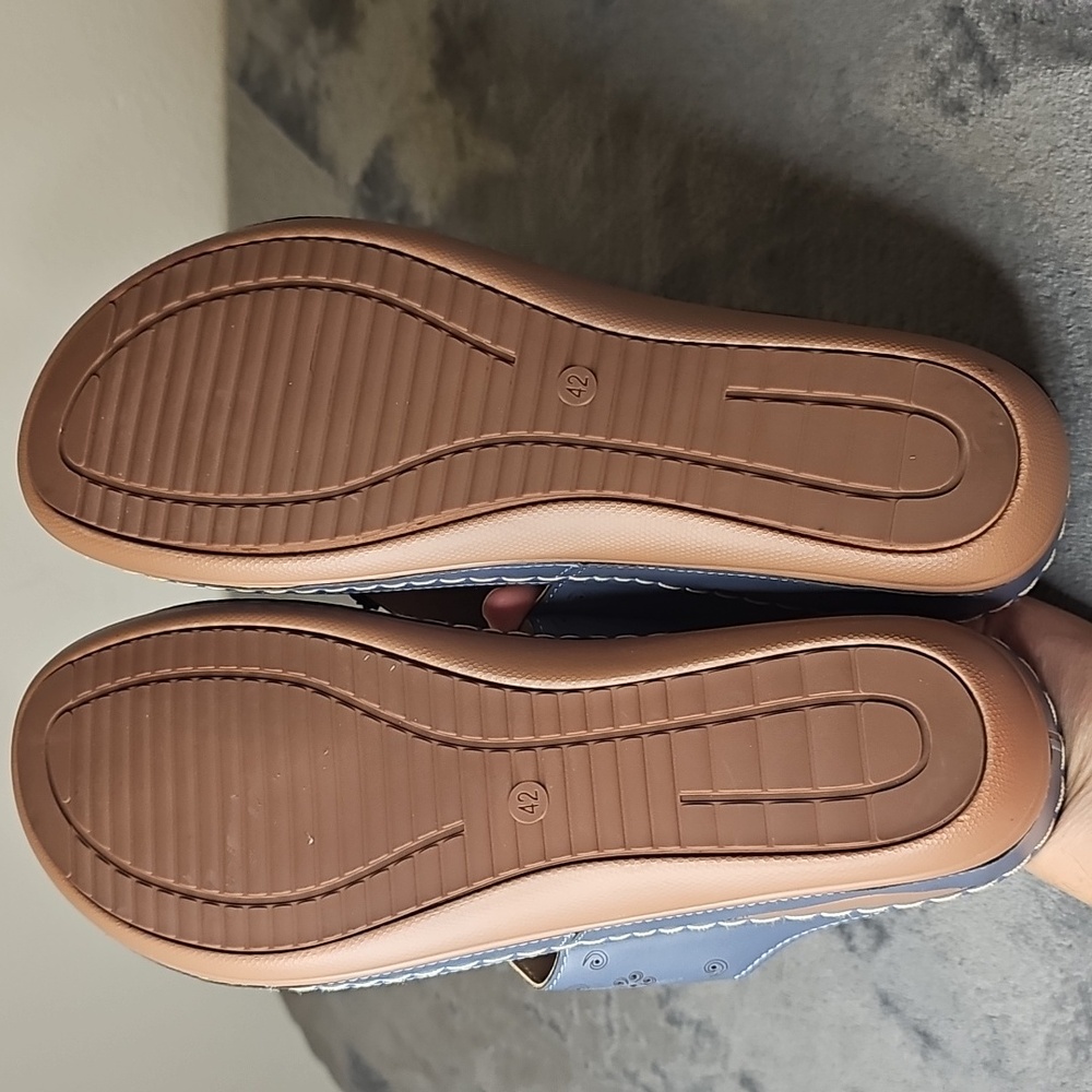 Ecetana lightweight blue and Tan Sandals Size 42 - Picture 6 of 6